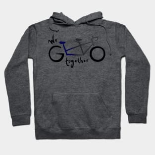 We go together - gray/blue Hoodie